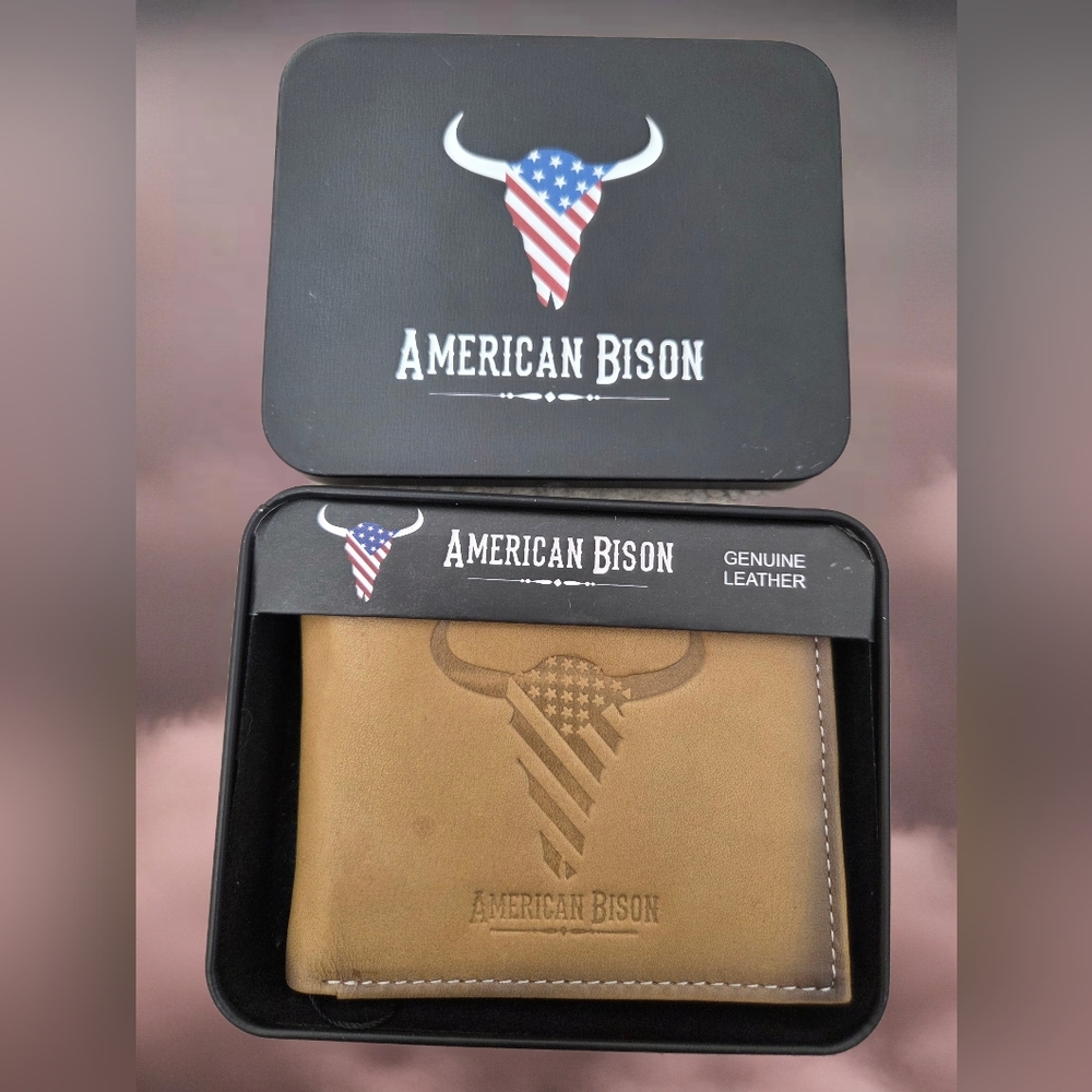 American Bison genuine leather Wallet Men